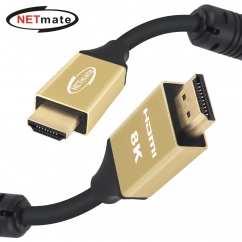 강원전자 넷메이트 ATC 공식 인증 HDMI 2.1 Gold Metal 케이블 10m NM-HQM10G