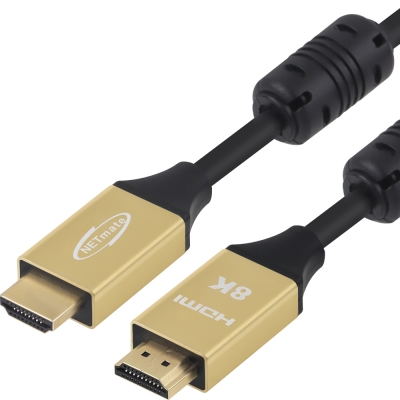 강원전자 넷메이트 ATC 공식 인증 HDMI 2.1 Gold Metal 케이블 10m NM-HQM10G
