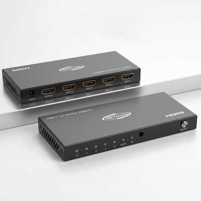 강원전자 넷메이트 4K 60Hz HDMI 4:1 선택기, 리모컨 NM-HRP4604