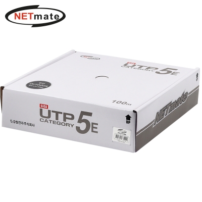 강원전자 넷메이트 CAT.5E UTP 옥외용 케이블 100m (단선/블랙) NM-L5110BK