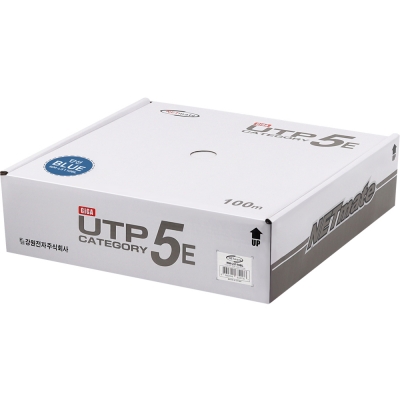 강원전자 넷메이트 CAT.5E UTP 케이블 100m, 단선 블루 NM-L5110BL