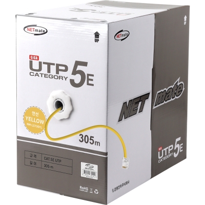 강원전자 넷메이트 CAT.5E UTP 케이블 305m, 연선 옐로우 NM-L5730YL