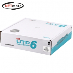 강원전자 넷메이트 CAT.6 UTP 케이블 100m (연선/그레이) NM-L6710GY