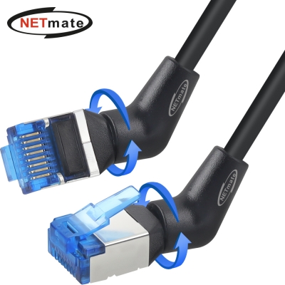 강원전자 넷메이트 CAT.6A U/FTP Slim 꺾임 회전 랜 케이블 10m NM-RC6A100