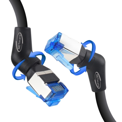 강원전자 넷메이트 CAT.6A U/FTP Slim 꺾임 회전 랜 케이블 10m NM-RC6A100