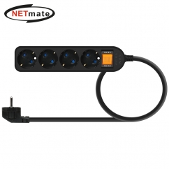 강원전자 넷메이트 SAFE 멀티탭 4구 접지 1.5m (블랙) NM-SB415