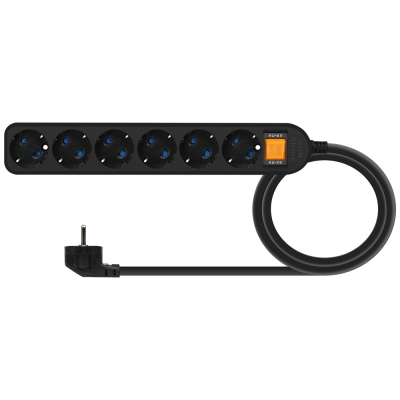 강원전자 넷메이트 SAFE 멀티탭 6구 접지 3m (블랙) NM-SB630