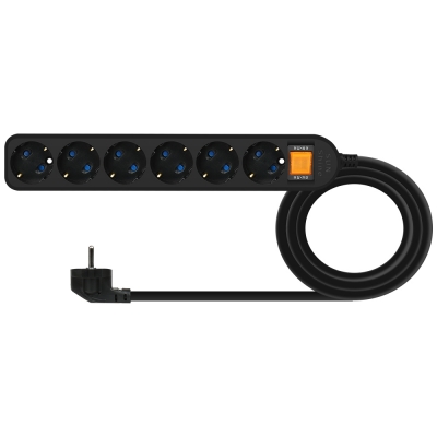 강원전자 넷메이트 SAFE 멀티탭 6구 접지 5m (블랙) NM-SB650