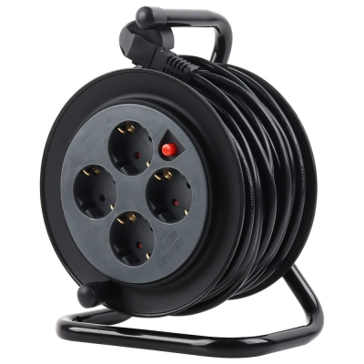 강원전자 넷메이트 캠핑용 전기 릴선 20m (다크그레이) NM-SCR03