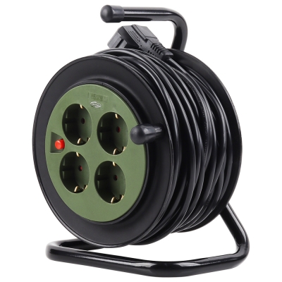 강원전자 넷메이트 캠핑용 전기 릴선 20m (다크그린) NM-SCR04