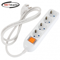 강원전자 넷메이트 SAFE 멀티탭 4구 접지 1.5m NM-SF415