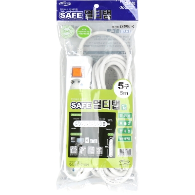 강원전자 넷메이트 SAFE 멀티탭 5구 접지 5m NM-SF550