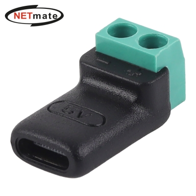 강원전자 넷메이트 USB-C / 2핀 터미널 블록 전원 입력 젠더 NM-TG18