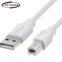 강원전자 넷메이트 USB2.0 AM-BM 케이블 1.8m (화이트) NM-TUB218