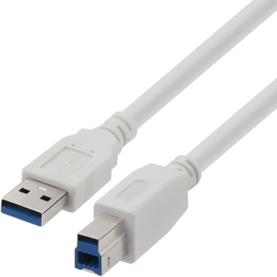 강원전자 넷메이트 USB3.0 AM-BM 케이블 2m (화이트) NM-TUB320