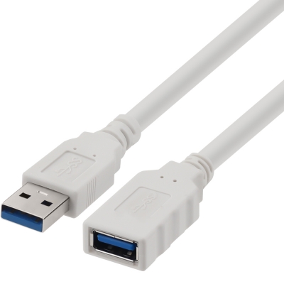강원전자 넷메이트 USB3.0 연장 AM-AF 케이블 0.5m (화이트) NM-TUF305