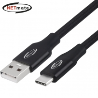 강원전자 넷메이트 USB2.0 AM-CM 케이블 1m (블랙) NM-UAC201B