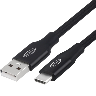강원전자 넷메이트 USB2.0 AM-CM 케이블 2m (블랙) NM-UAC202B