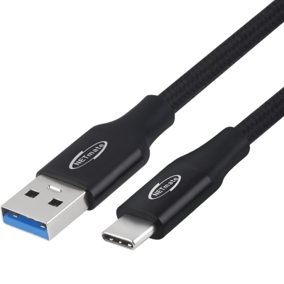 강원전자 넷메이트 USB3.2 Gen2 AM-CM 케이블 0.5m (블랙) NM-UAC3005B