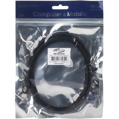 강원전자 넷메이트 USB3.2 Gen2 AM-CM 케이블 1m (블랙) NM-UAC301B