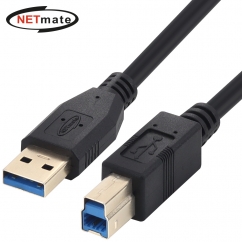 강원전자 넷메이트 USB3.0 AM-BM 케이블 0.3m (블랙) NM-UB303BKZ