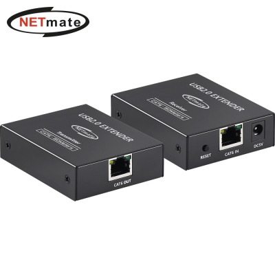 강원전자 넷메이트 USB2.0 4포트 익스텐더(RJ-45/150m, 전원 아답터 포함) NM-UBR24