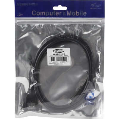 강원전자 넷메이트 USB3.0 연장 CM-AF 판넬형 케이블 1m (블랙) NM-UCF310SB