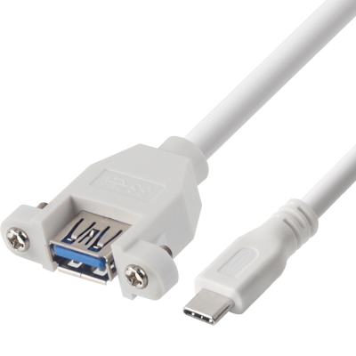 강원전자 넷메이트 USB3.0 연장 CM-AF 판넬형 케이블 2m (화이트) NM-UCF320SW