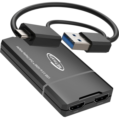 강원전자 넷메이트 USB3.0 to 듀얼 HDMI 컨버터 NM-UHM01