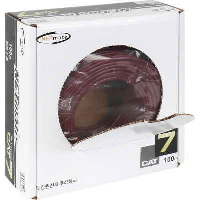 강원전자 넷메이트 CAT.7 SSTP 랜 케이블 100m NM-US7100Z