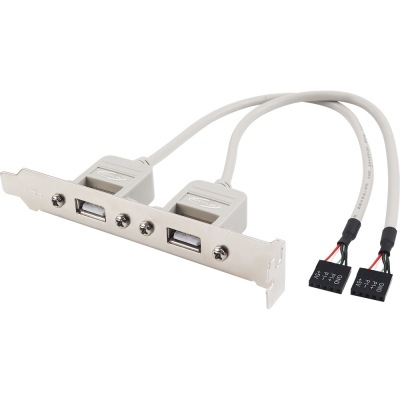 강원전자 넷메이트 USB2.0 2포트 케이블 브라켓 NMB-U202