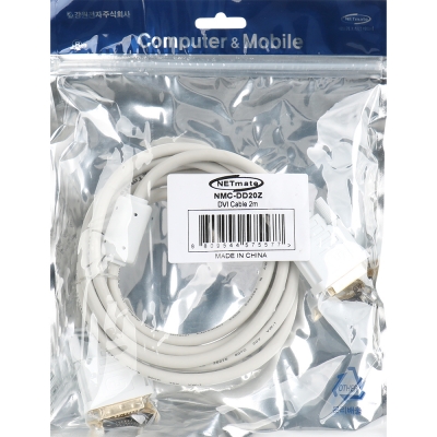 강원전자 넷메이트 DVI-D 듀얼 케이블 2m (화이트) NMC-DD20Z