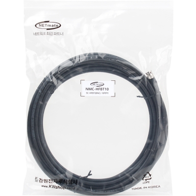 강원전자 넷메이트 5C-HFBT BNC-BNC 동축 케이블(동복강선/4합/75ohm) 10m NMC-HFBT10