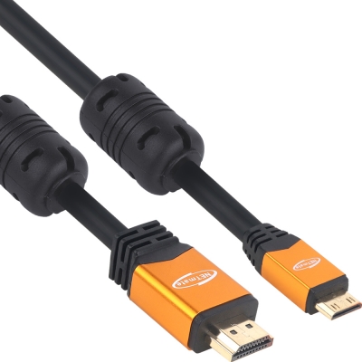 강원전자 넷메이트 Mini HDMI 2.0 Gold Metal 케이블 2m NMC-HMH20Z