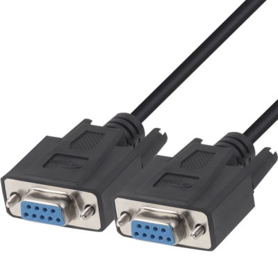 강원전자 넷메이트 9핀 F/F NULL MODEM 케이블 1m (블랙) NMC-SFF10B