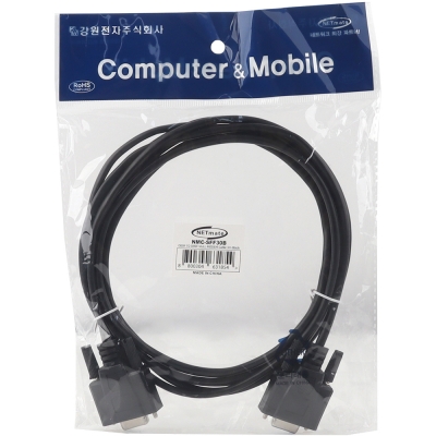 강원전자 넷메이트 9핀 F/F NULL MODEM 케이블 3m (블랙) NMC-SFF30B