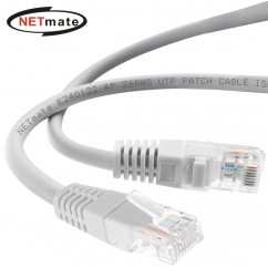 강원전자 넷메이트 CAT.5E UTP 랜 케이블 0.3m, 그레이 NMC-U503G