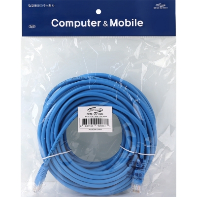 강원전자 넷메이트 CAT.5E UTP 랜 케이블 15m, 블루 NMC-U515BL