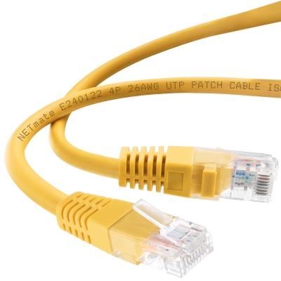 강원전자 넷메이트 CAT.5E UTP 랜 케이블 20m, 옐로우 NMC-U520Y