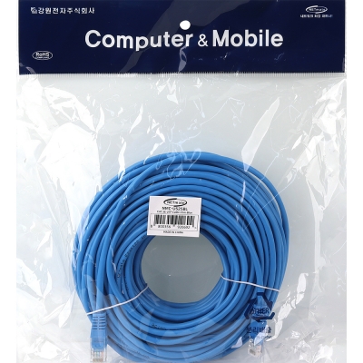 강원전자 넷메이트 CAT.5E UTP 랜 케이블 25m, 블루 NMC-U525BL
