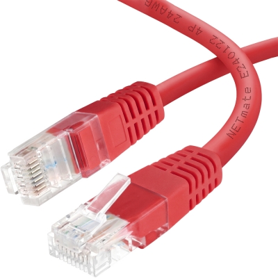 강원전자 넷메이트 CAT.6 UTP 랜 케이블 5m, 레드 NMC-U605R