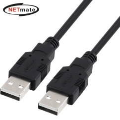 강원전자 넷메이트 USB2.0 AM-AM 케이블 1.8m (블랙) NMC-UA218BK