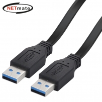 강원전자 넷메이트 USB3.0 AM-AM FLAT 케이블 0.5m (블랙) NMC-UA305F