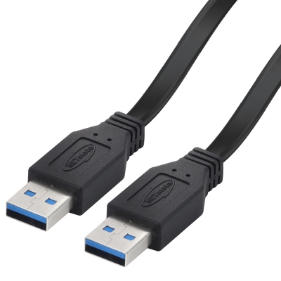 강원전자 넷메이트 USB3.0 AM-AM FLAT 케이블 3m (블랙) NMC-UA330F