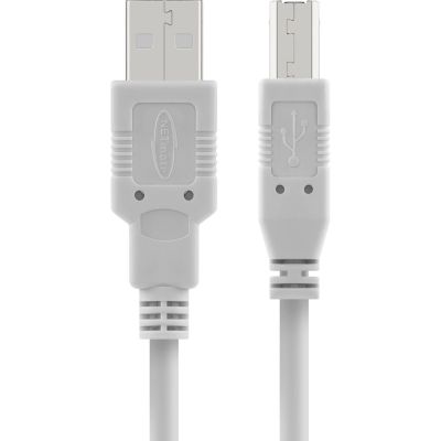 강원전자 넷메이트 USB2.0 AM-BM 케이블 10m (그레이/24AWG) NMC-UB2100H