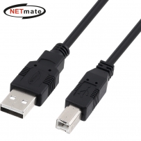 강원전자 넷메이트 USB2.0 AM-BM 케이블 5m (블랙) NMC-UB250BK