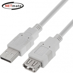 강원전자 넷메이트 USB2.0 연장 AM-AF 케이블 0.5m (그레이) NMC-UF205