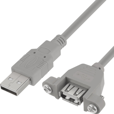 강원전자 넷메이트 USB2.0 판넬형 연장 케이블 1.5m (그레이) NMC-UF215SV