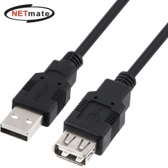 강원전자 넷메이트 USB2.0 연장 AM-AF 케이블 2m (블랙) NMC-UF220BK