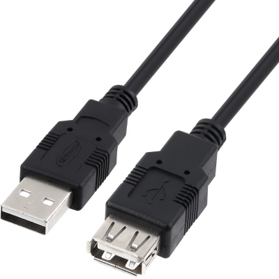 강원전자 넷메이트 USB2.0 연장 AM-AF 케이블 2m (블랙) NMC-UF220BK